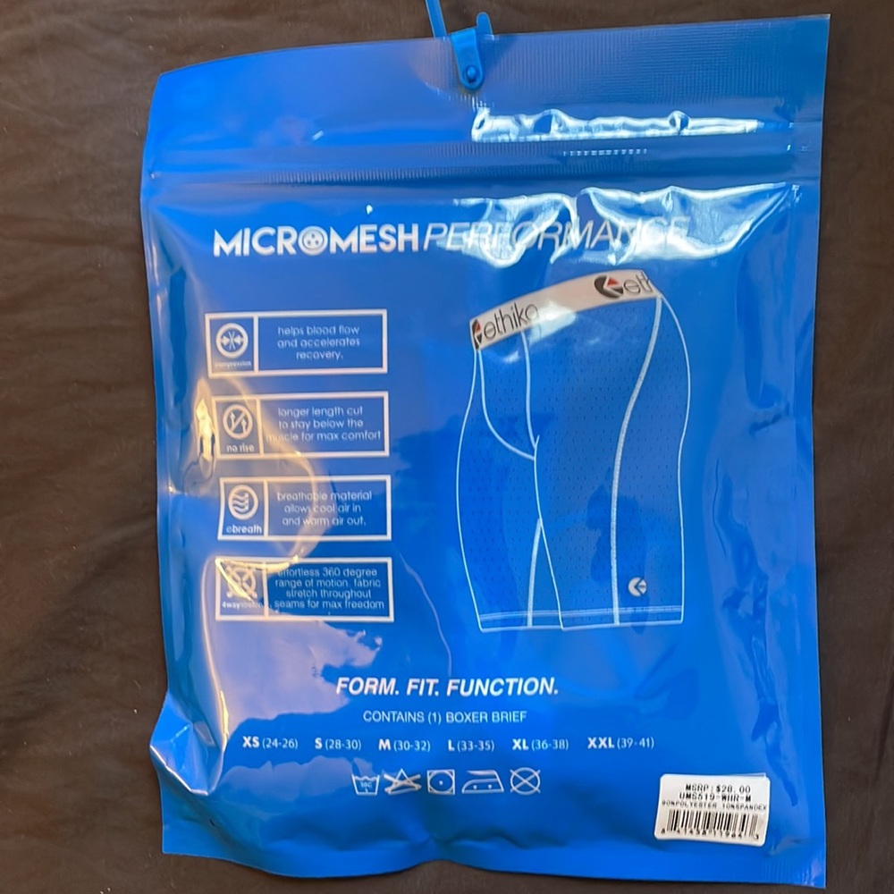 Ethika men’s medium boxer shorts (3). micro mesh compression no rise. M - Picture 3 of 7